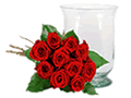 Blumen - Rote Rosen mit Vase